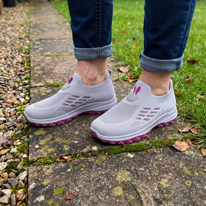 KNIT SLIP-ON WALKING TRAINERS