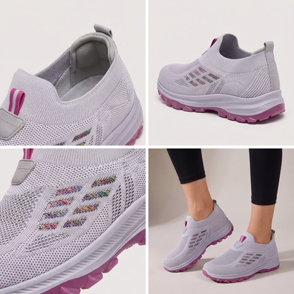 KNIT SLIP-ON WALKING TRAINERS