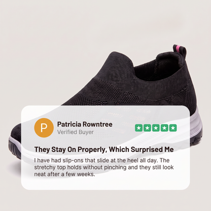 KNIT SLIP-ON WALKING TRAINERS