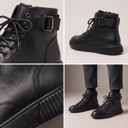 ANKLE STRAP HIGH-TOP BOOTS