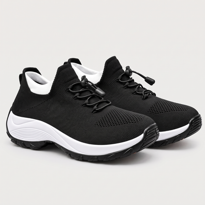 TOGGLE LACE KNIT WALKING TRAINERS
