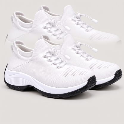TOGGLE LACE KNIT WALKING TRAINERS