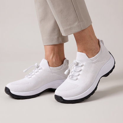 TOGGLE LACE KNIT WALKING TRAINERS