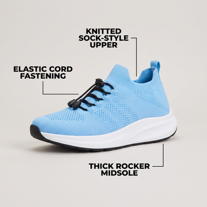 TOGGLE LACE KNIT WALKING TRAINERS