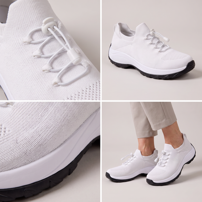 TOGGLE LACE KNIT WALKING TRAINERS