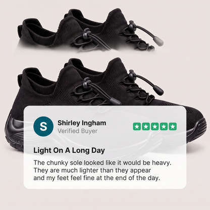 TOGGLE LACE KNIT WALKING TRAINERS