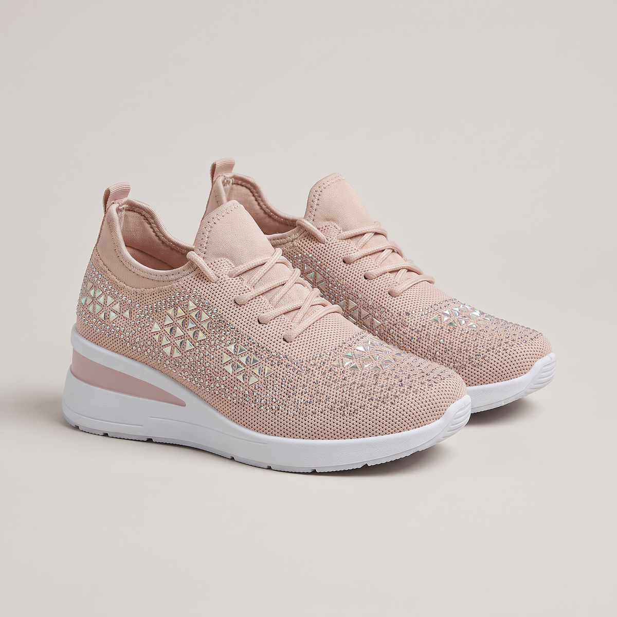 DIAMANTE KNIT COMFORT TRAINERS
