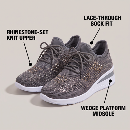 DIAMANTE KNIT COMFORT TRAINERS