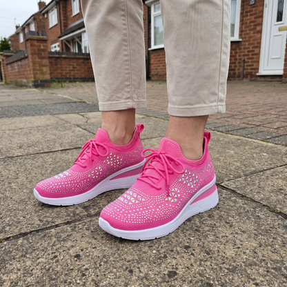 DIAMANTE KNIT COMFORT TRAINERS