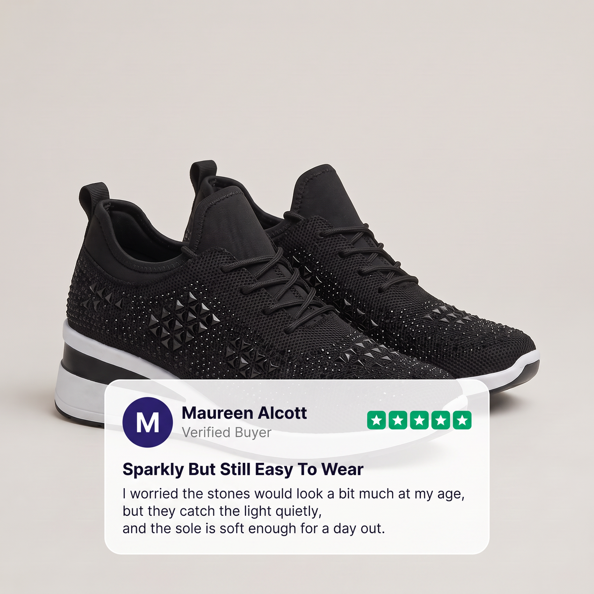 DIAMANTE KNIT COMFORT TRAINERS