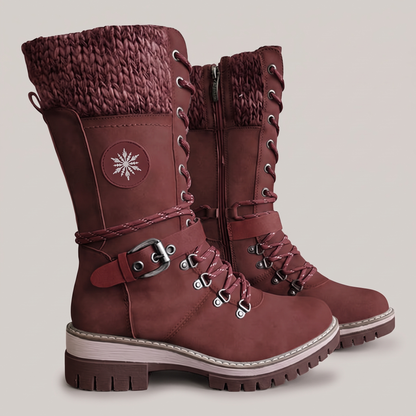 KNITTED CUFF SNOW BOOTS