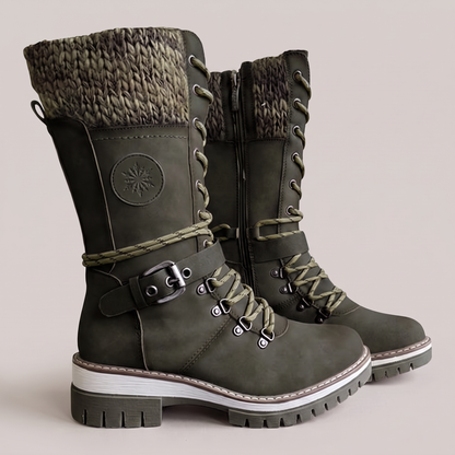 KNITTED CUFF SNOW BOOTS