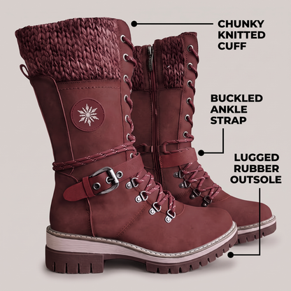 KNITTED CUFF SNOW BOOTS