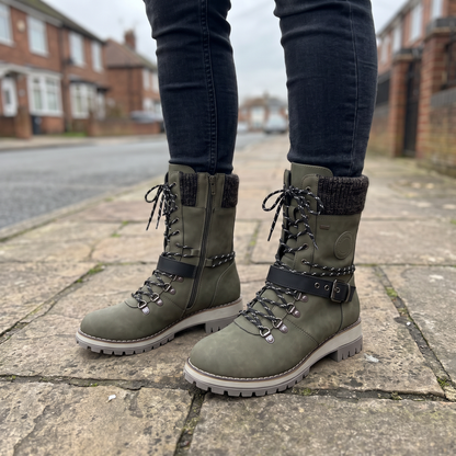 KNITTED CUFF SNOW BOOTS