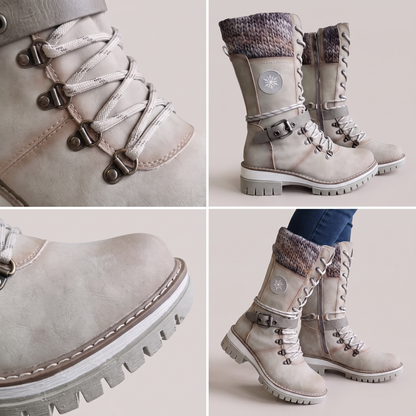 KNITTED CUFF SNOW BOOTS