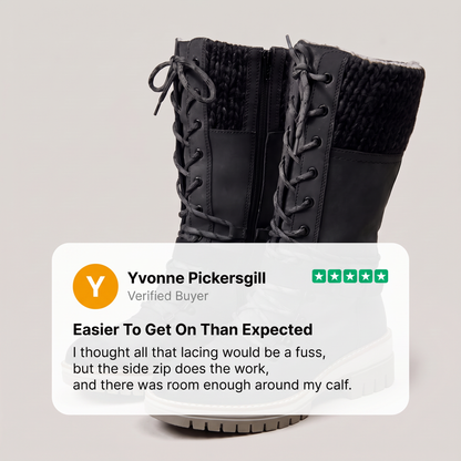 KNITTED CUFF SNOW BOOTS