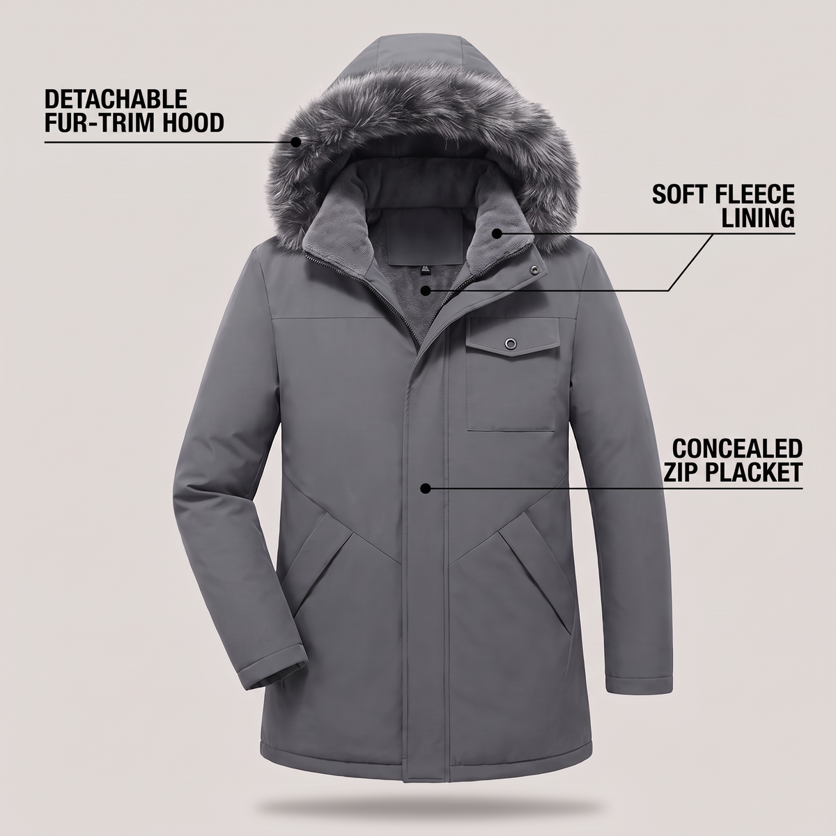 FUR HOOD WINTER PARKA