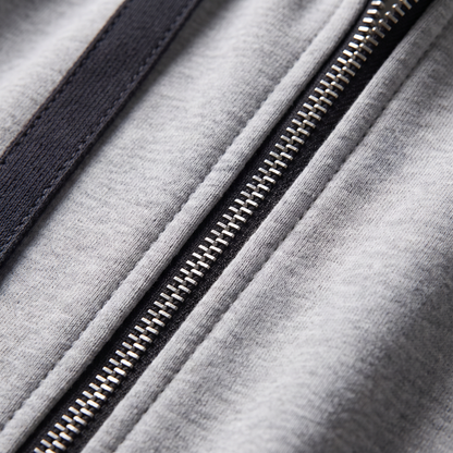 LONGLINE ZIP HOODED CARDIGAN