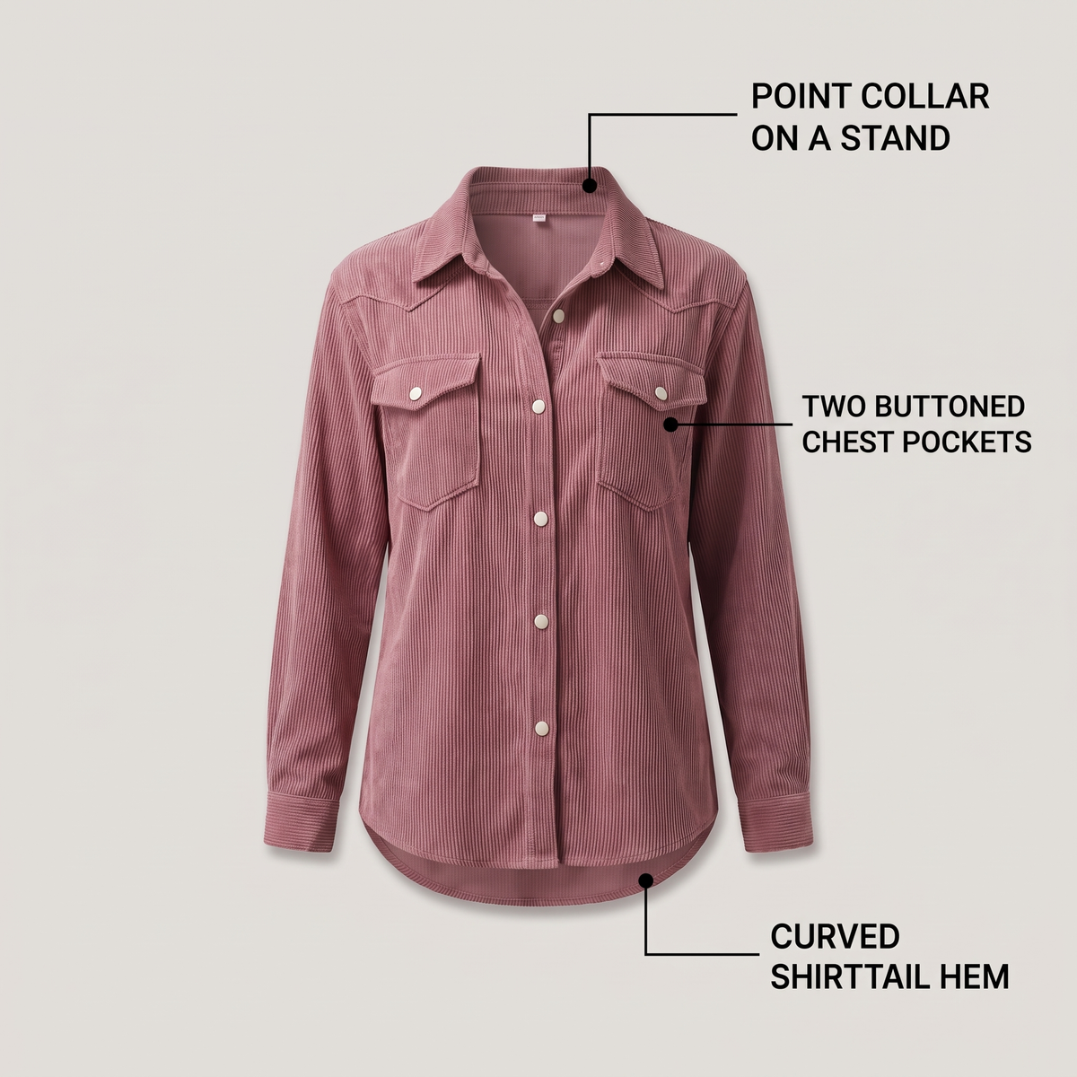 CORDUROY POCKET OVERSHIRT