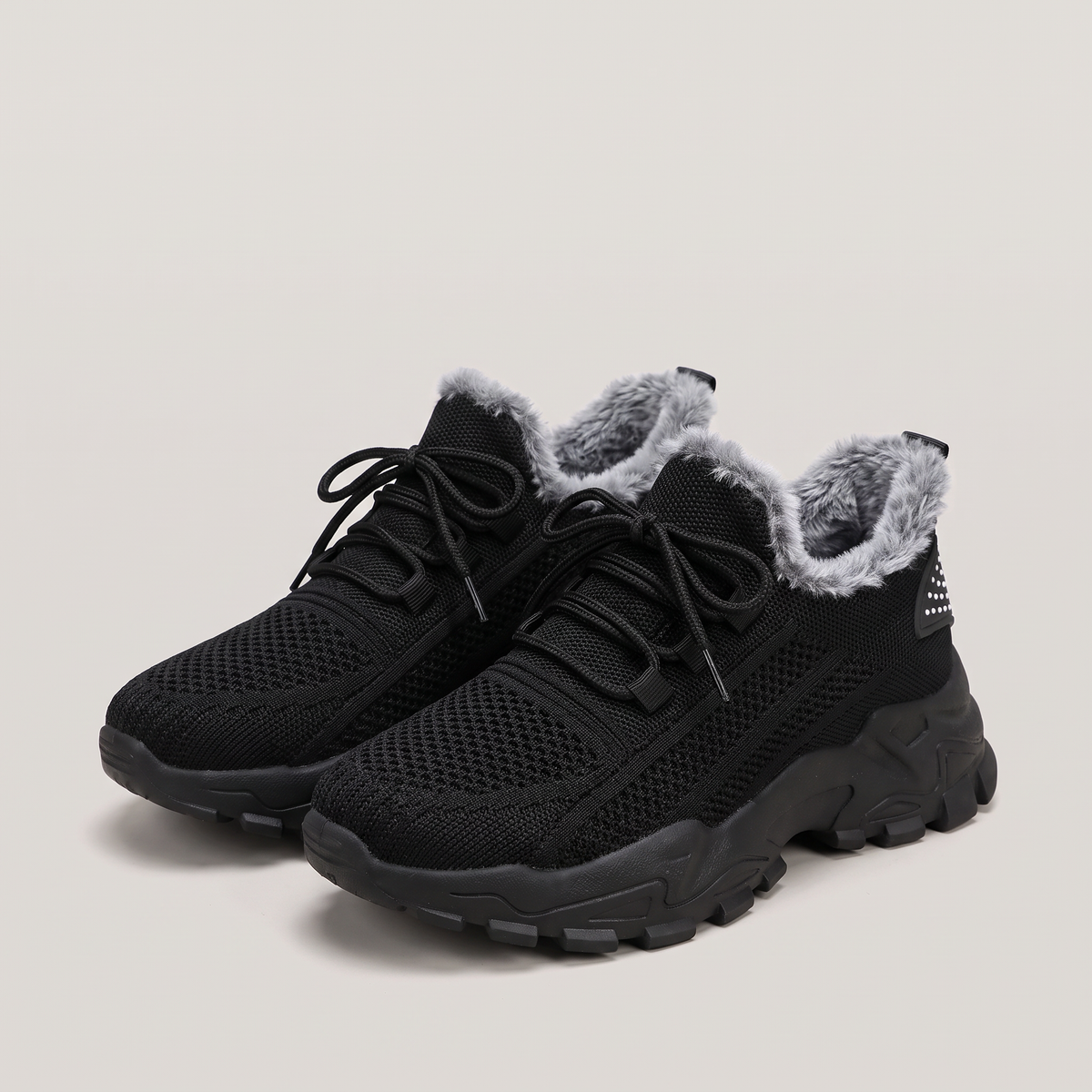 FAUX FUR LINED CHUNKY TRAINERS