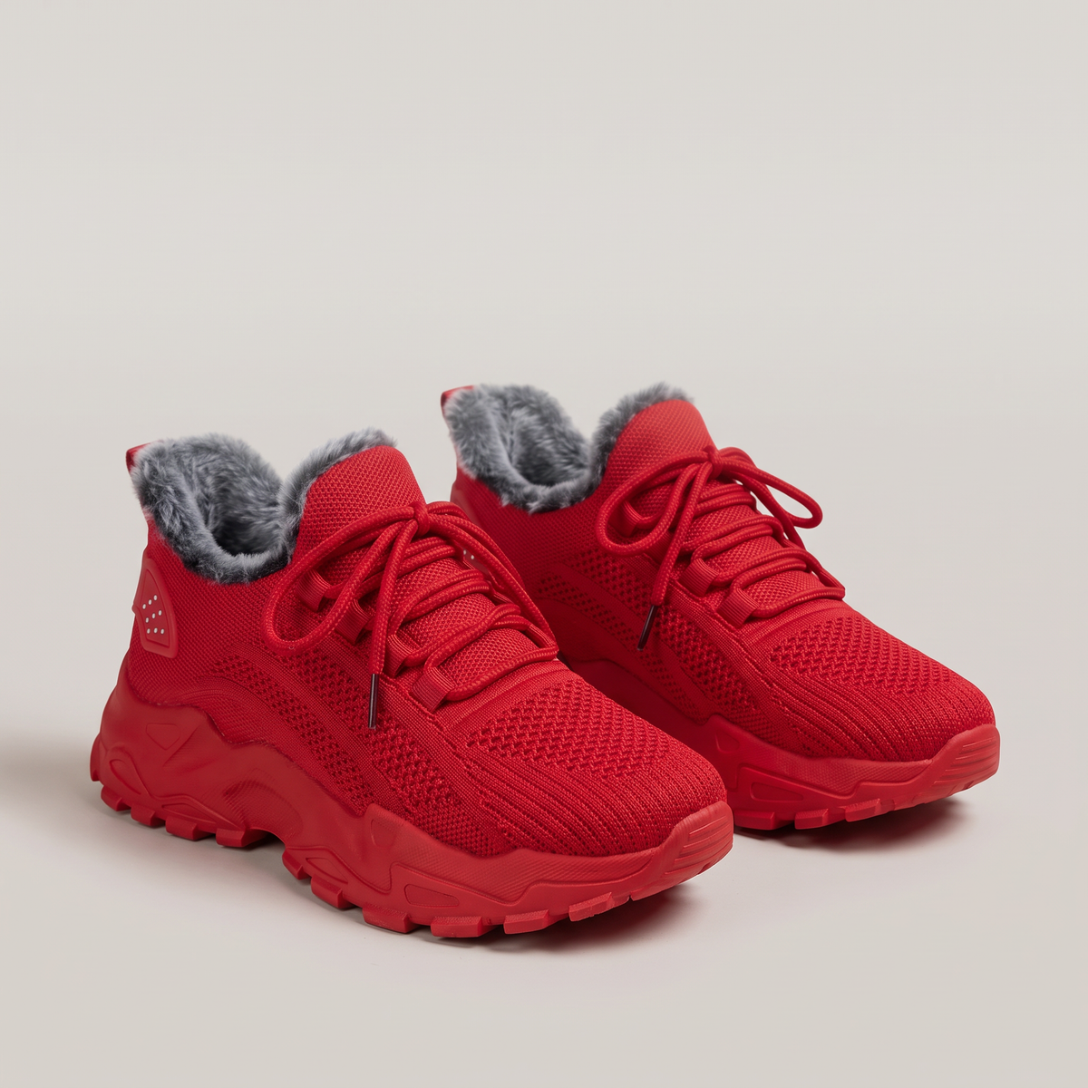 FAUX FUR LINED CHUNKY TRAINERS