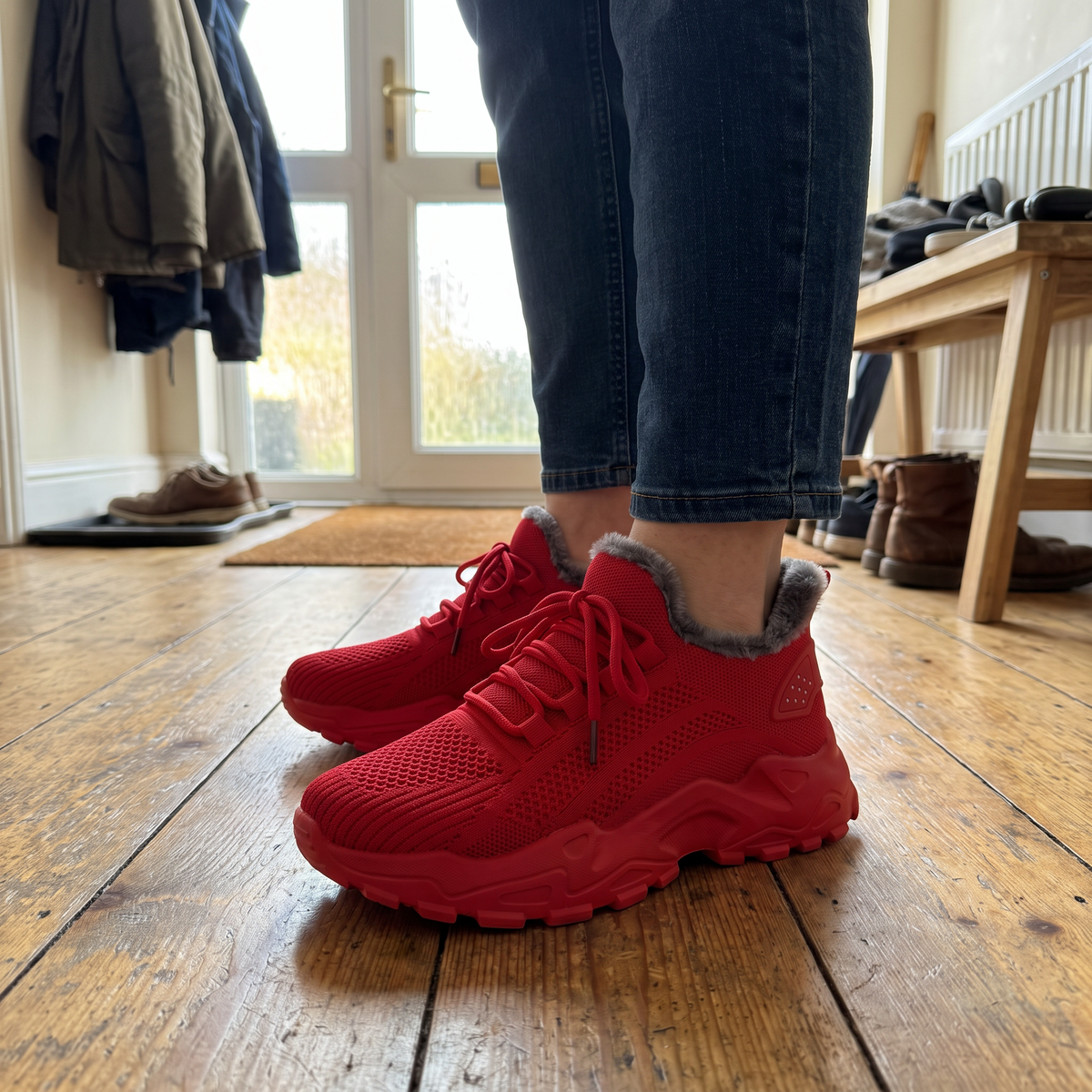 FAUX FUR LINED CHUNKY TRAINERS