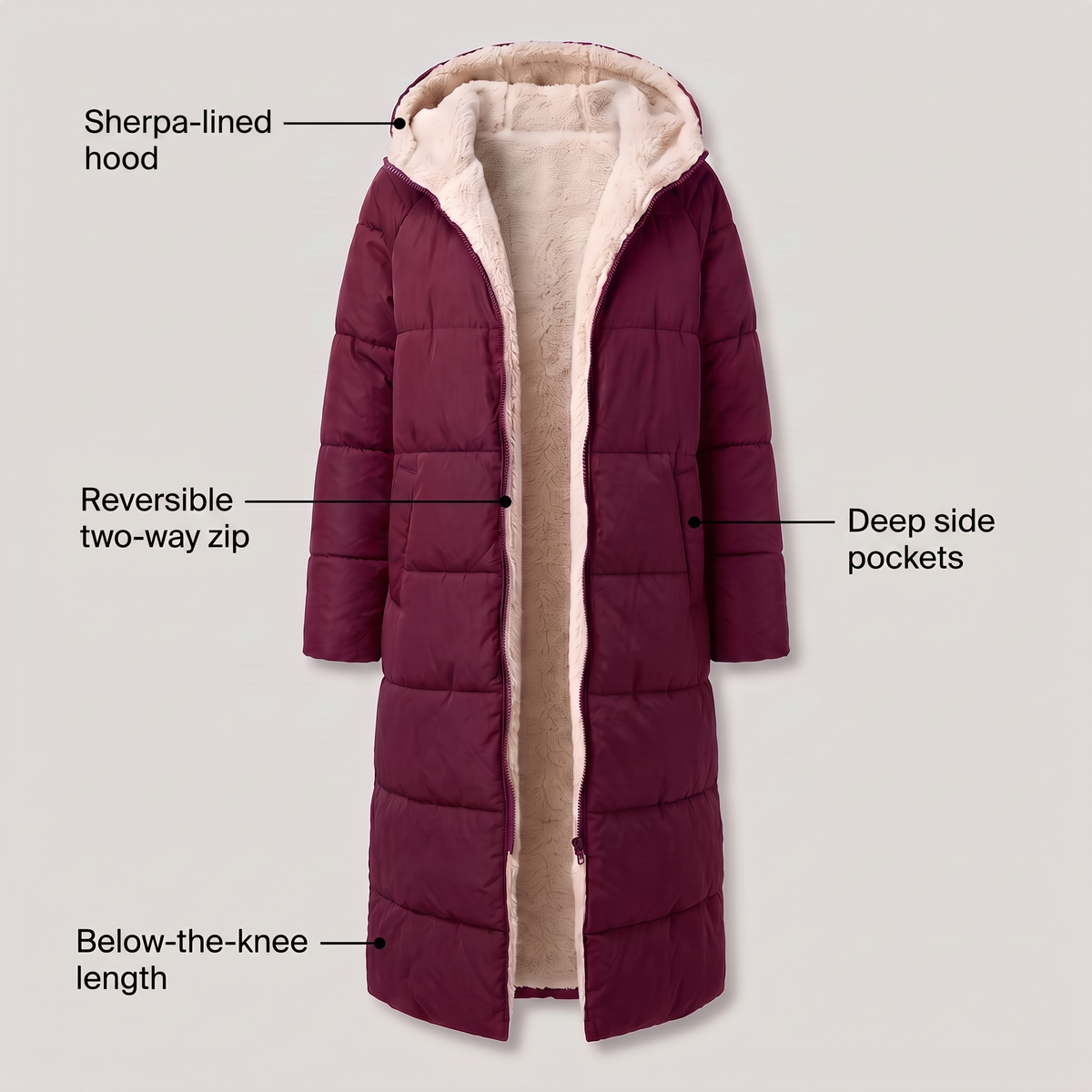 FULL LENGTH PADDED COAT