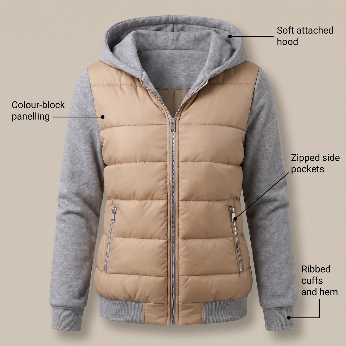 PADDED GILET HOODIE JACKET