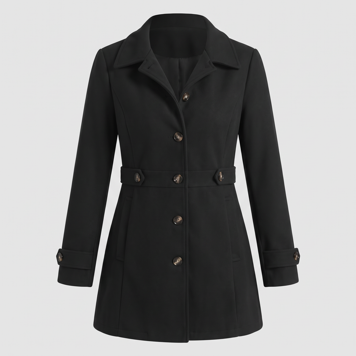 WAIST TAB TAILORED COAT