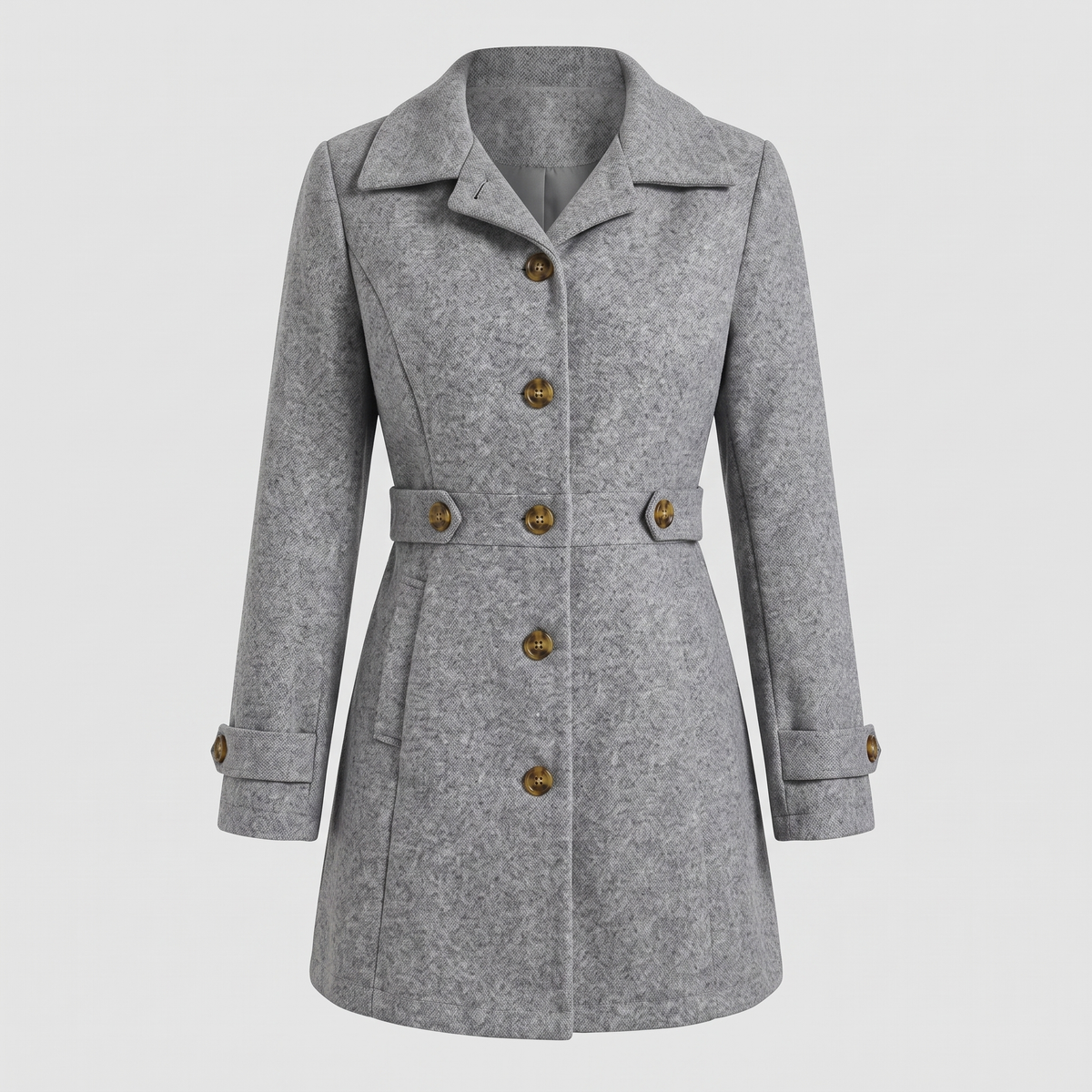 WAIST TAB TAILORED COAT
