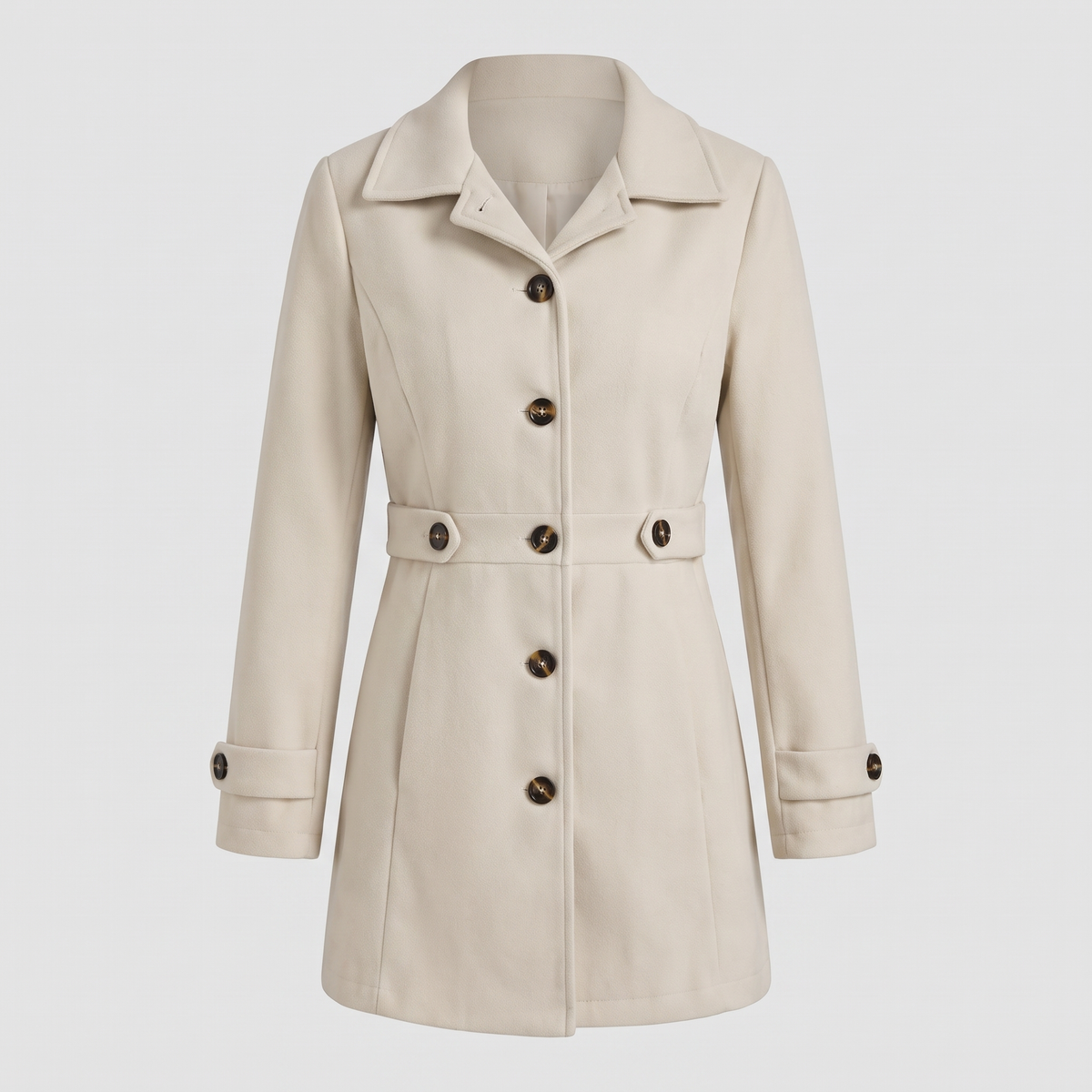 WAIST TAB TAILORED COAT