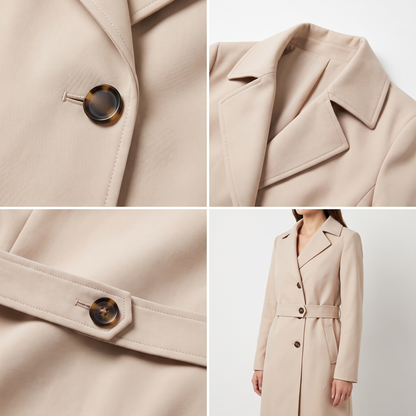 WAIST TAB TAILORED COAT