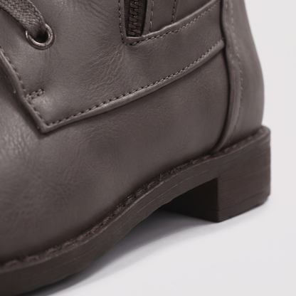 DOUBLE FASTEN ANKLE BOOTS