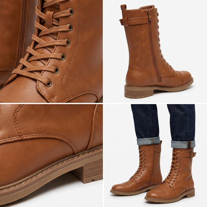 DOUBLE FASTEN ANKLE BOOTS