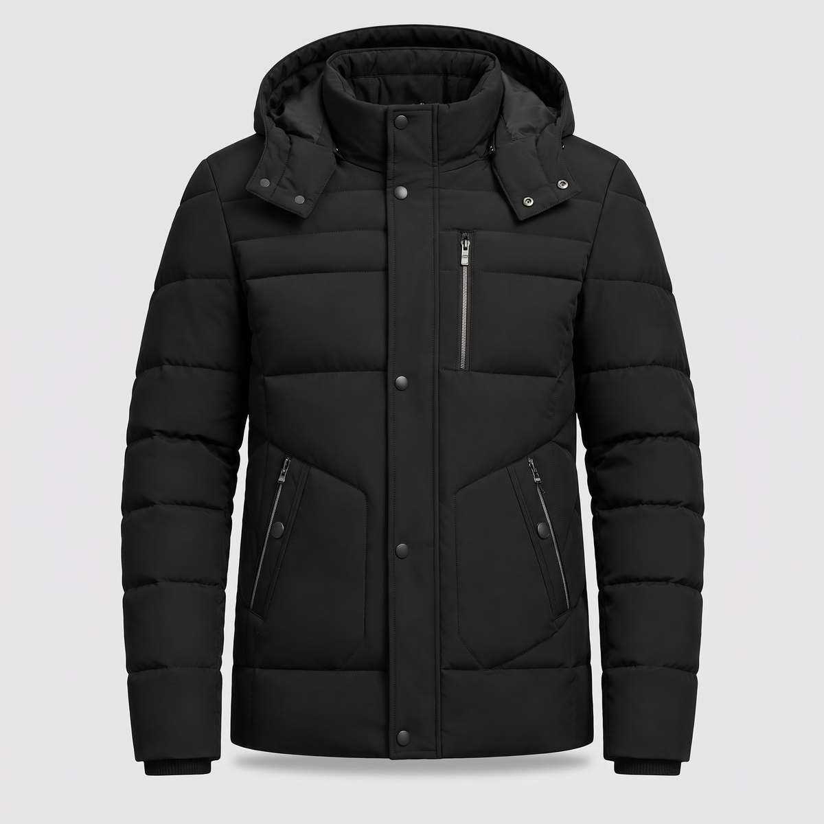 HOODED PADDED UTILITY JACKET