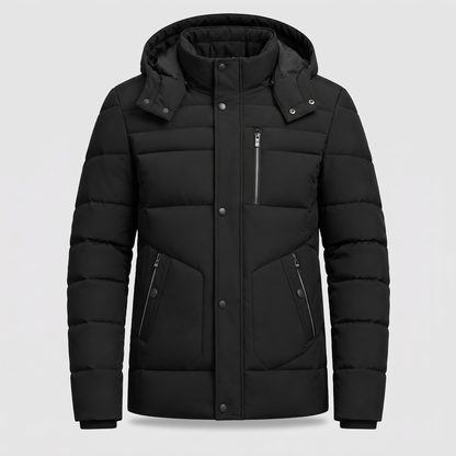 HOODED PADDED UTILITY JACKET