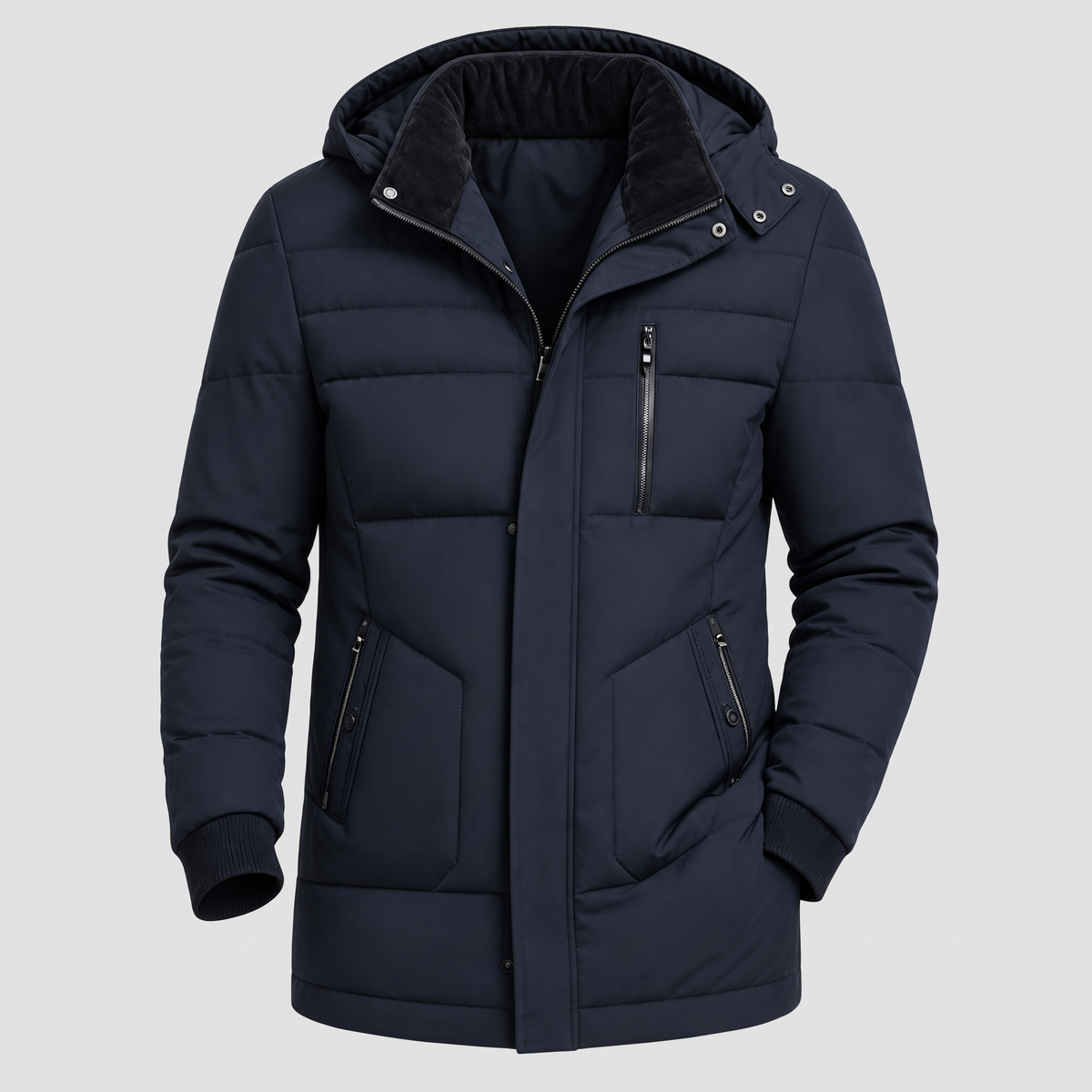 HOODED PADDED UTILITY JACKET