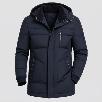 HOODED PADDED UTILITY JACKET