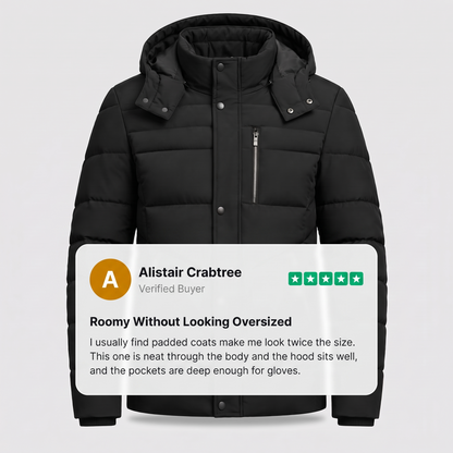 HOODED PADDED UTILITY JACKET