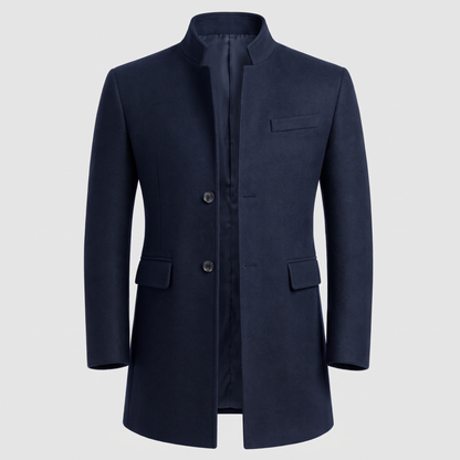 MANDARIN COLLAR TAILORED COAT