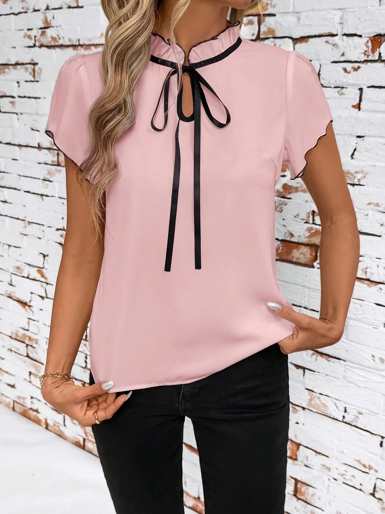 BETHANY COLOUR BLOCK SHORT SLEEVE SHIRT