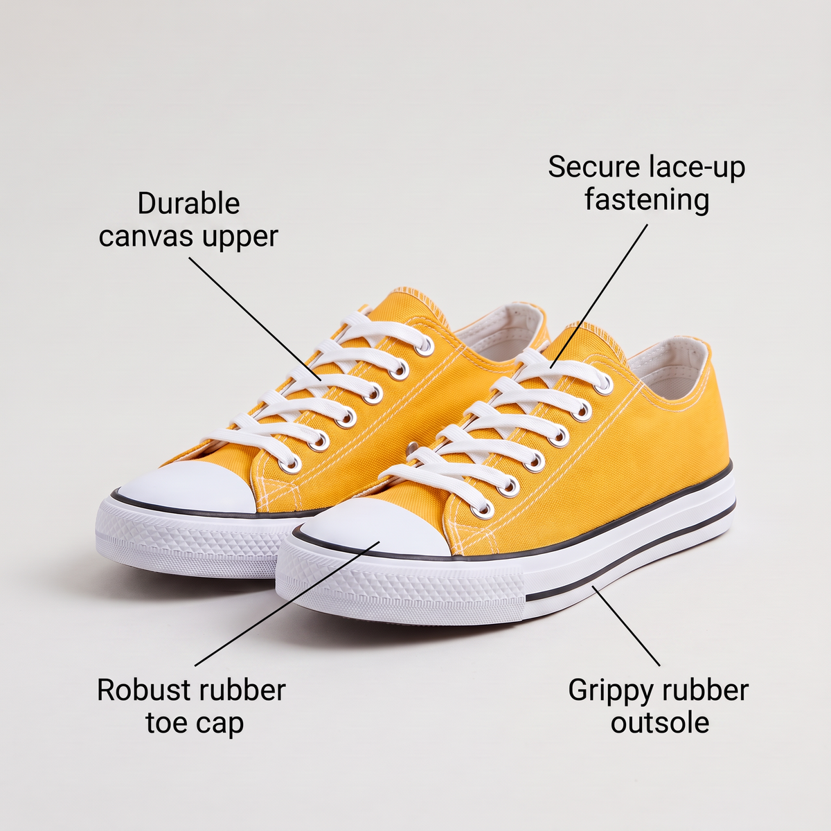 CANVAS TOE CAP TRAINERS