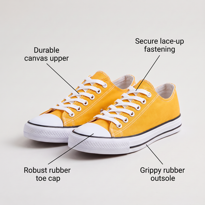 CANVAS TOE CAP TRAINERS