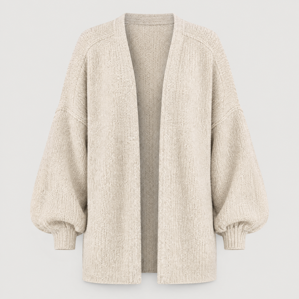 DROP SHOULDER KNIT CARDIGAN