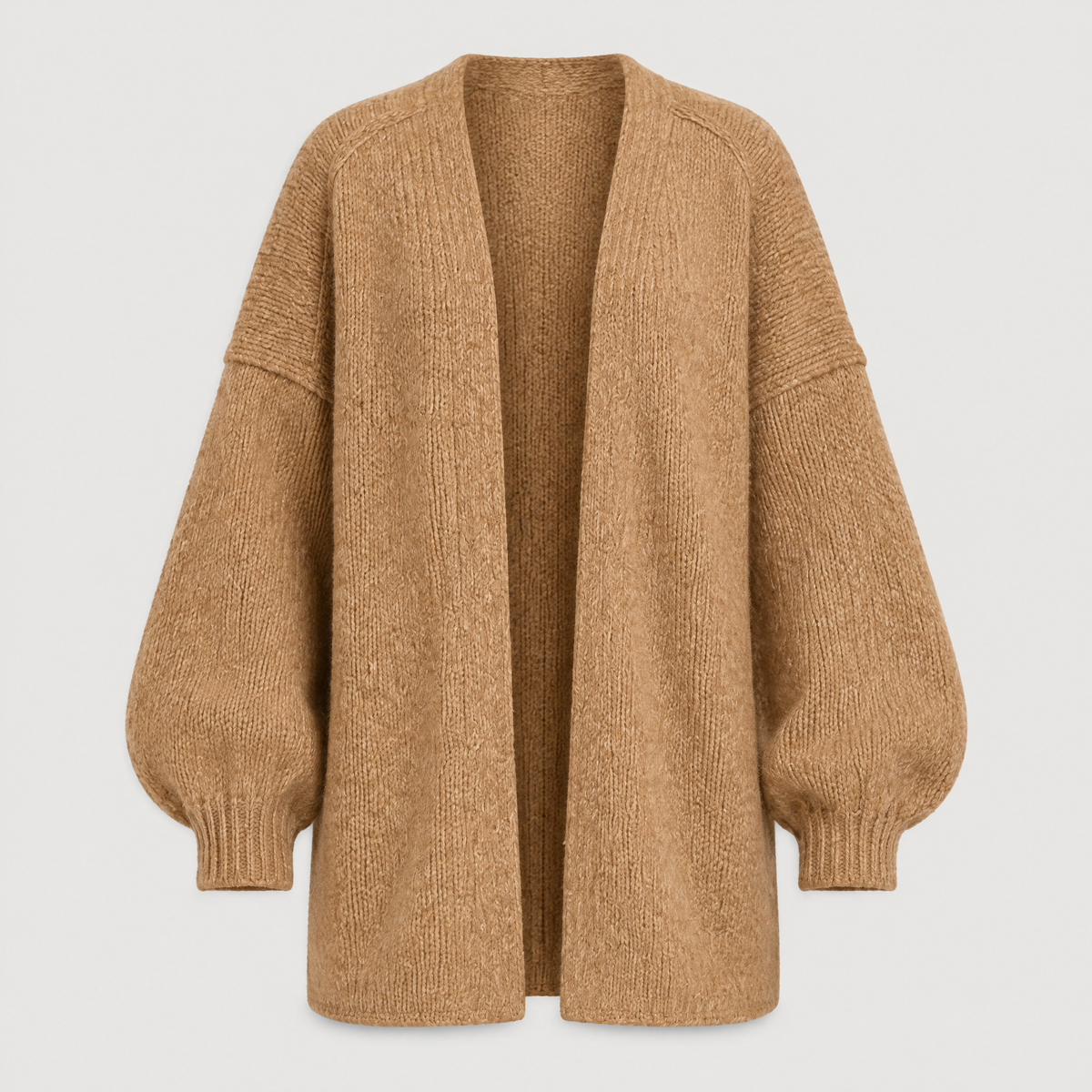 DROP SHOULDER KNIT CARDIGAN