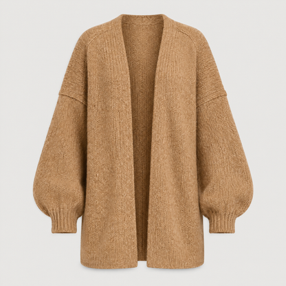 DROP SHOULDER KNIT CARDIGAN