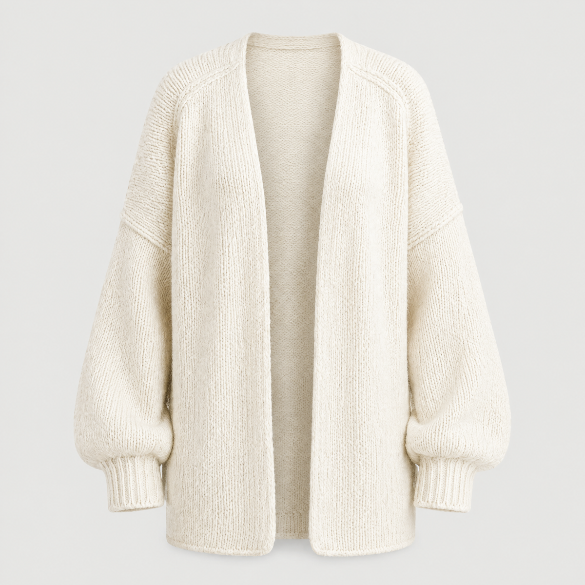 DROP SHOULDER KNIT CARDIGAN
