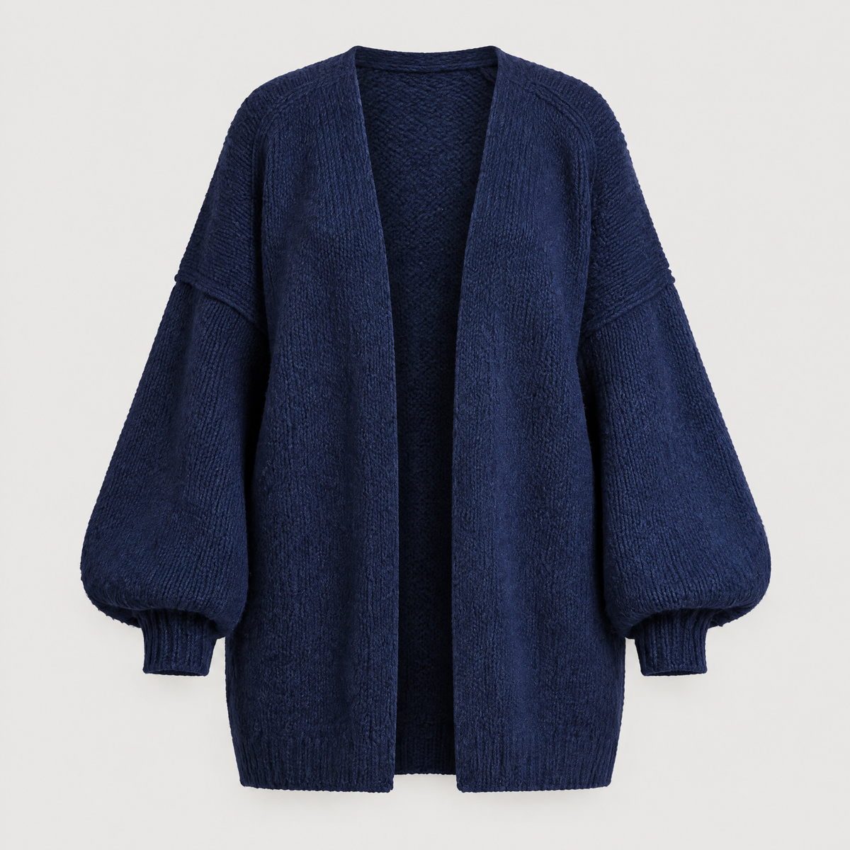 DROP SHOULDER KNIT CARDIGAN