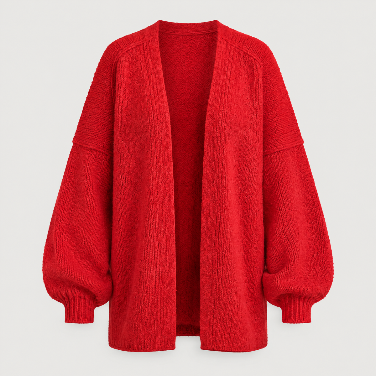 DROP SHOULDER KNIT CARDIGAN