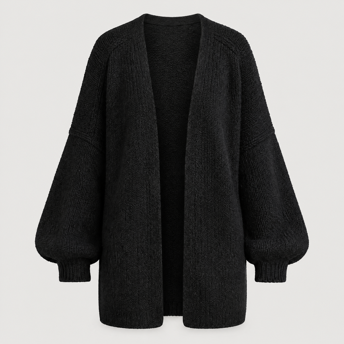 DROP SHOULDER KNIT CARDIGAN